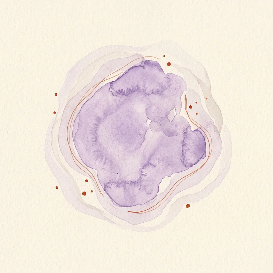 Aquarela abstrata sobre papel representando a etapa da avaliação